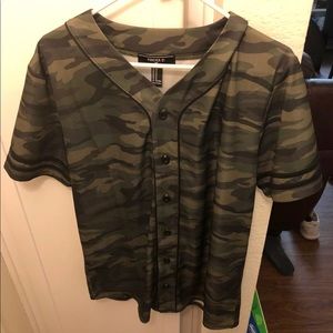 Camouflage baseball jersey